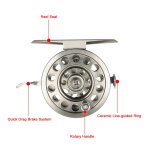 Moulinet de pche  la mouche droitier en alliage d'aluminium moulinets de pche sur glace lisse moulinets ...