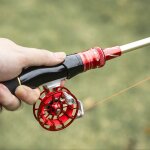 Moulinet de pche a la mouche entirement en mtal, roue avant puissante pour rivire, mer, lac, accessoires ...