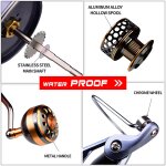 Moulinet de pche  tambour fixe avec bobine entirement mtallique interchangeable gauche droite, matriel ...