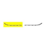 Moulure droite chrom�e pare - choc pour mercedes classe c - w203 de 2000 a 2007