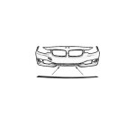 Moulure inferieur de grille sport dans pare - chocs en noir brillant pour bmw serie 3 depuis mars 2012 ...