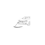 Moulure pare - chocs inf�rieure droite en couche de primer pour volkswagen jetta de 2005 a 2010