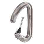 Mousqueton ange s compact avec systme monofil keylock, couleur: gris clair, taille: small petzl m57 ...