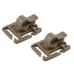 Mousquetons tactiques de brousse rotatifs, 2 pices, molle paille a boire tube tube pige tuyau sangle ...