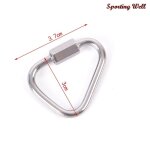 Mousqueton triangle solide en acier inoxydable, porte - cl, mousqueton a boucle, verrouillage de scurit ...