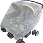 Moustiquaire anti - moustiques pour poussette double, protection solaire, respirante, pour l'ete, pour ...