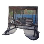 Moustiquaire pour balancelle de terrasse avec fermeture eclair et toit impermeable - en stock