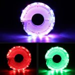 Moyeux de roues de vlo, lampe a tambour de fleurs 7 couleurs led d'avertissement de vlo scooter, dcoration ...