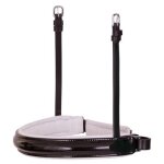 Muserolle cheval en cuir pull - back br equitation lacquer cob mixte noir