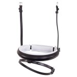 Muserolle combin�e pour cheval en cuir large bomb�e br equitation pull - back cob mixte noir