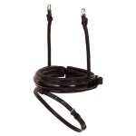 Muserolle combin�e pour cheval en cuir verni large br equitation pull - back lacquer full mixte noir