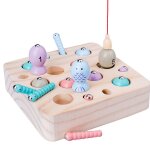 Mvi bebe jouets en bois chiffres jeux magnetiques jouets de p�che jeu attraper ver educatif puzzle jouets ...