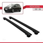 Barres de toit - nissan - qashqai 2007 - 2010 - basic mod�le - aluminium - noir