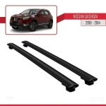 Barres de toit - nissan - qashqai 2010 - 2014 - mod�le basic - noir - aluminium - charge < 300kg