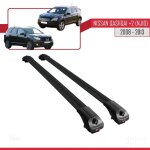 Barres de toit - ace - 1 - compatible nissan qashqai + 2 - 3 barres - aluminium - noir