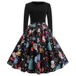Noël femmes rétro rockabilly party skater robes noël robe père noël Noël femmes rétro rockabilly party skater robes noël robe père noël