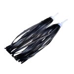 (noir) banderoles de vlo pour filles et garons, poignes de vlo, pompons, ruban, fixation facile au ...