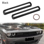 Noir inserts de calandre avant pour dodge challenger 2015  2022, 2 pi�ces  nipseyteko