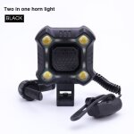 Noir - lampe de cyclisme 2 en 4, sonnette de vélo 140 db, phare avant de vélo, 4 modes, lampe de cyclisme ... Noir - lampe de cyclisme 2 en 4, sonnette de vélo 140 db, phare avant de vélo, 4 modes, lampe de cyclisme ...