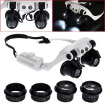 Nouveau 10x 15x 20x 25x bandeau led loupe lampe frontale microscope 150 degrés lentille angle réglable ... Nouveau 10x 15x 20x 25x bandeau led loupe lampe frontale microscope 150 degrés lentille angle réglable ...