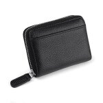 Nouveau porte - cartes en cuir bloquant rfid avec 20 fentes pour cartes le noir