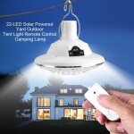 Nouvelle lampe solaire ext�rieure / int�rieure 22led accrochant la t�l�commande d'�clairage de jardin ...