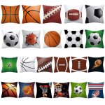 Nouvelle taie d'oreiller de sport, impression numrique 3d, polyester, velours pche, housse carre dcorative ...