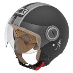 Nox casque jet n210 - noir et gris mat - l = 59 - 60 cm Nox casque jet n210 - noir et gris mat - l = 59 - 60 cm