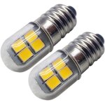 Nsiecd - lot de 2 ampoules led e10 4, 5 v - 6 v - culot a vis e10 - ampoules led 2835 8smd - jaunes - ...