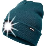 Nsiecd - led lumineux bonnet chapeau, usb rechargeable 4 led chapeau de course lampe frontale etanche ...