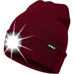 Nsiecd - led lumineux bonnet chapeau, usb rechargeable 4 led chapeau de course lampe frontale etanche ...