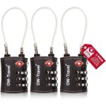 Nzqaf - cadenas cable tsa pour valise. cadenas code 3 chiffres antivol pour bagages casier rangement ...