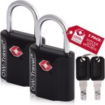 Nzqaf - cadenas cl tsa pour valise. cadenas clef antivol pour bagages casier rangement tente camping. ...