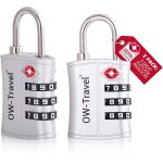 Nzqaf - cadenas tsa pour valise. cadenas code 3 chiffres abs antivol pour bagages casier rangement tente ...