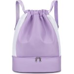 Nzqaf - sac a cordon de sport femme, etanche sac a dos vec compartiment chaussure y poche humide, fille ...