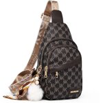 Nzqaf - sac de poitrine cuir femme homme, petit sacs a dos port travers sling bag impermable sacoche ...