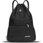 Nzqaf - sac de sport avec cordon de serrage poche etanche sac a dos a fermeture eclair pour femme et ...