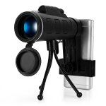 Objectif monoculaire de tlphone avec monture 40x60 boussole, lentille pour camra de smartphone pour ...