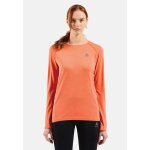 Odlo t - shirt de running sans coutures a manches longues essentials pour femme, xl, orange