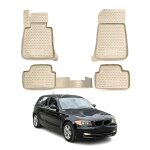 Omac 3d tapis de sol pour bmw srie 1 e87 hb 5 portes 2004 - 2011 tpe beige 4pcs