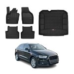 Omac kit tapis de sol et coffre pour audi q3 8u 2011 - 2018 tpe premium noir Omac kit tapis de sol et coffre pour audi q3 8u 2011 - 2018 tpe premium noir