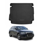 Omac tapis de coffre pour audi q5 8rb hybrid 2011 - 2017 caoutchouc tpe noir