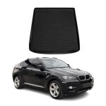 Omac tapis de coffre pour bmw x6 e71 / x6 f16 2007 - 2019 caoutchouc noir