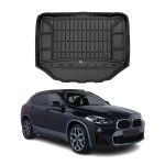 Omac tapis de coffre caoutchouc pour bmw x2 f39 2018 - 2023 noir premium