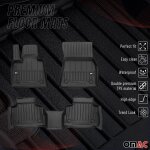 Omac tapis de sol caoutchouc pour bmw x6 g06 2019 - 2025 3 pices noir premium