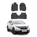 Omac tapis de sol en caoutchouc pour honda cr - v v 2018 - 2022 noir premium