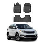 Omac tapis de sol en caoutchouc pour honda cr - v iv 2012 - 2018 noir premium