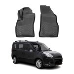 Omac tapis de sol pour fiat doblo cargo maxi 2015 - 2022 en caoutchouc noir Omac tapis de sol pour fiat doblo cargo maxi 2015 - 2022 en caoutchouc noir