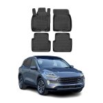 Omac tapis de sol pour ford kuga 2019 - 2025 sur mesure en caoutchouc noir