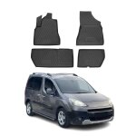 Omac tapis de sol pour peugeot partner citroen berlingo 2008 - 2018 en noir